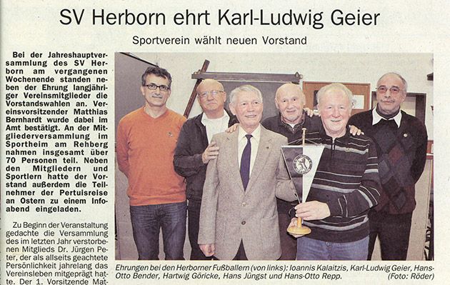 Ehrung Menne SV Herborn