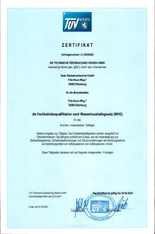 Fachbetriebsqualifikation nach Wasserhaushaltsgesetz (WHG)